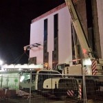 Работа автокрана Terex Demag 100т