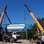 Работа двух кранов 50т х 2